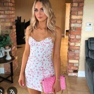 ZARA Floral Cotton Dress S NWT